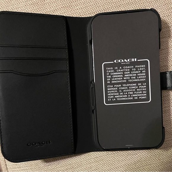 Coach IPhone Folio case New in box fits 13/14/15 - Picture 2 of 11